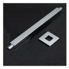 Chuveiro Ducha Slim Quadrado Metal 20x20cm Com Braço De Teto