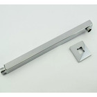 Chuveiro Ducha Slim Quadrado Metal 30x30cm Com Braço 30cm