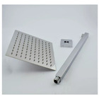 Chuveiro Ducha Slim Quadrado Metal 30x30cm Com Braço 30cm