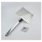 Chuveiro Ducha Slim Quadrado Metal 30x30cm Com Braço 30cm