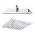Chuveiro Ducha Slim Quadrado Metal Fria Art. Sem Braço 40x40