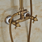 Chuveiro Ducha Vintage Retrô Misturador Bronze C/ Porcelana