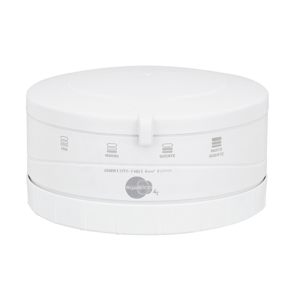 Chuveiro Elétrico Multitemperatura 127V (110V) 4500w Branco Redondo 4T Equation