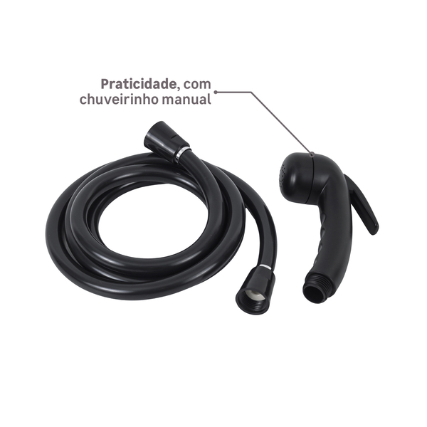 Chuveiro Elétrico Multitemperatura 220V 7800w Preto Redondo