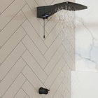 Chuveiro Elétrico Híbrido Eletrônico com Visor Digital 127V (110V) 5500w Preto Quadrado Polo Plus Hydra