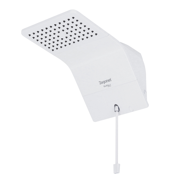 Chuveiro Elétrico Eletrônico 127V (110V) 4400w Branco Quadrado Ducali Zagonel