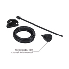 Chuveiro Elétrico Eletrônico 127V (110V) 5500w Preto Redondo Luka Equation