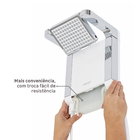 Chuveiro Elétrico Eletrônico 127V (110V) 5500w Branco e Cromado Quadrado Acqua Star Lorenzetti