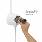 Chuveiro Elétrico Eletrônico 127V (110V) 3500w Branco Redondo com Resistência Blindada Advanced Lorenzetti
