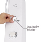 Chuveiro Elétrico Eletrônico 127V (110V) 5500w Branco e Cromado Quadrado Falls Hydra