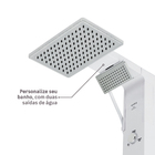 Chuveiro Elétrico Eletrônico 127V (110V) 5500w Branco e Cromado Quadrado Falls Hydra