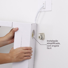 Chuveiro Elétrico Eletrônico 127V (110V) 5500w Branco e Cromado Quadrado Falls Hydra