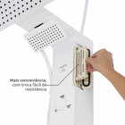 Chuveiro Elétrico Eletrônico 127V (110V) 5500w Branco Quadrado Falls Hydra