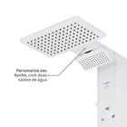 Chuveiro Elétrico Eletrônico 127V (110V) 5500w Branco Quadrado Falls Hydra