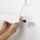 Chuveiro Elétrico Híbrido Eletrônico com Visor Digital 127V (110V) 5500w Branco Quadrado Polo Hydra