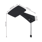 Chuveiro Elétrico Eletrônico 127V (110V) 5500w Preto Quadrado Polo Max Hydra