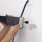 Chuveiro Elétrico Eletrônico 127V (110V) 5500w Preto Quadrado Polo Max Hydra