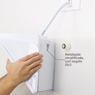 Chuveiro Elétrico Híbrido Eletrônico com Visor Digital 220V 7500w Branco Quadrado Ducali Premium Digital Zagonel