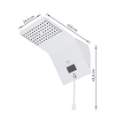 Chuveiro Elétrico Híbrido Eletrônico com Visor Digital 220V 7500w Branco Quadrado Ducali Premium Digital Zagonel