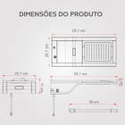Chuveiro Elétrico Eletrônico 220V 6500W Cromado Quadrado Intense Fame