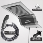 Chuveiro Elétrico Eletrônico 220V 6500W Preto Quadrado Intense Fame