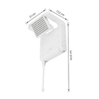 Chuveiro Elétrico Eletrônico 220V 6800w Branco Quadrado Acqua Star Lorenzetti