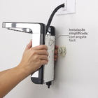 Chuveiro Elétrico Eletrônico 220V 6800w Preto e Cromado Quadrado Acqua Star Lorenzetti