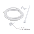 Chuveiro Elétrico Eletrônico 220V 4000w Branco Redondo com Resistência Blindada Move Zagonel