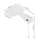 Chuveiro Elétrico Híbrido Eletrônico com Visor Digital 220V 7700w Branco Quadrado Polo Hydra