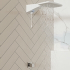 Chuveiro Elétrico Híbrido Eletrônico com Visor Digital 220V 7700w Branco Quadrado Polo Hydra