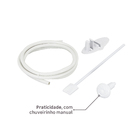 Chuveiro Elétrico Eletrônico 220V 7700w Branco Quadrado Polo Max Hydra