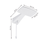 Chuveiro Elétrico Eletrônico 220V 7700w Branco Quadrado Polo Max Hydra