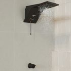 Chuveiro Elétrico Híbrido Eletrônico com Visor Digital 220V 7500w Preto Quadrado Ducali Premium Digital Zagonel