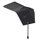 Chuveiro Elétrico Eletrônico 220V 7500w Preto Quadrado Ducali Zagonel