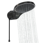 Chuveiro Elétrico Eletrônico 220V 7500w Preto Redondo Moment Eletrônica Zagonel