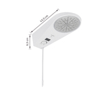 Chuveiro Elétrico Eletrônico com Visor Digital Bivolt 6500w Branco Redondo Safira Hydra