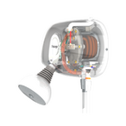 Chuveiro Elétrico Eletrônico 220V 7800W Branco Retangular com Pressurizador Potenza Blindada Cardal