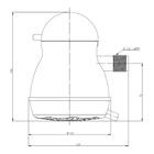 Chuveiro Elétrico Multitemperatura 220V 5400W Branco e Cinza Stilo Forusi