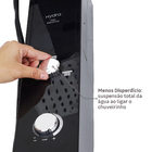 Chuveiro Elétrico Eletrônico com Visor Digital 127V (110V) 5500w Preto e Cromado Quadrado Falls Digital Hydra