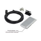 Chuveiro Elétrico Eletrônico com Visor Digital 127V (110V) 5500w Preto e Cromado Quadrado Falls Digital Hydra