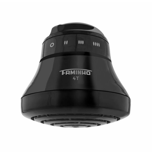 Chuveiro Eletrônico 127V (110V) 5400W Preto Redondo Faminho 4T sem Cano Fame