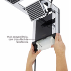 Chuveiro Elétrico Eletrônico 220V 6800w Preto e Cromado Quadrado Acqua Duo Ultra Lorenzetti