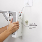 Chuveiro Elétrico Eletrônico 220V 7800w Branco e Cromado Quadrado Acqua Duo Ultra Lorenzetti