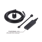 Chuveiro Elétrico Eletrônico 220V 7800w Preto e Cromado Quadrado Acqua Duo Ultra Lorenzetti