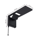 Chuveiro Elétrico Eletrônico 220V 7800w Preto Fosco Quadrado Acqua Duo Ultra Lorenzetti