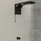 Chuveiro Elétrico Eletrônico 220V 7800w Preto Fosco Quadrado Acqua Duo Ultra Lorenzetti