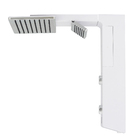 Chuveiro Elétrico Eletrônico com Visor Digital 220V 7700w Branco e Cromado Quadrado Falls Digital Hydra