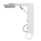 Chuveiro Elétrico Eletrônico 220V 7700w Branco e Cromado Quadrado Falls Hydra