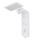 Chuveiro Elétrico Eletrônico 220V 7700w Branco Quadrado Falls Hydra