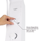 Chuveiro Elétrico Eletrônico 220V 7700w Branco Quadrado Falls Hydra